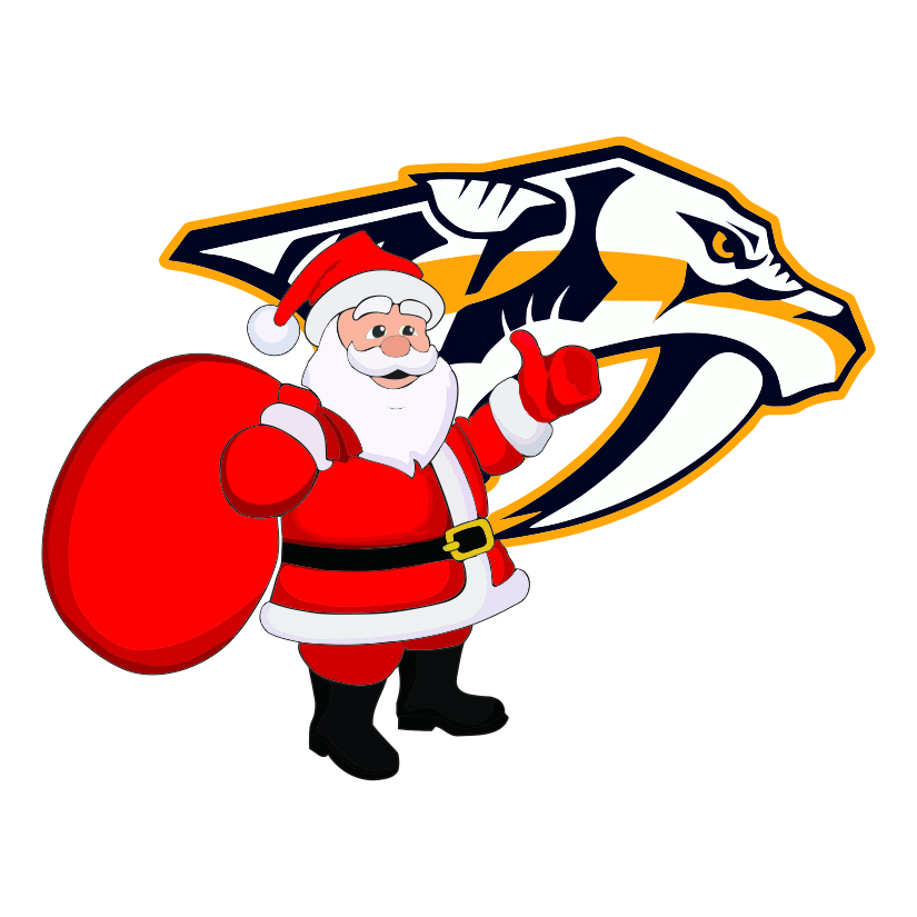 Nashville Predators Santa Claus Logo iron on paper